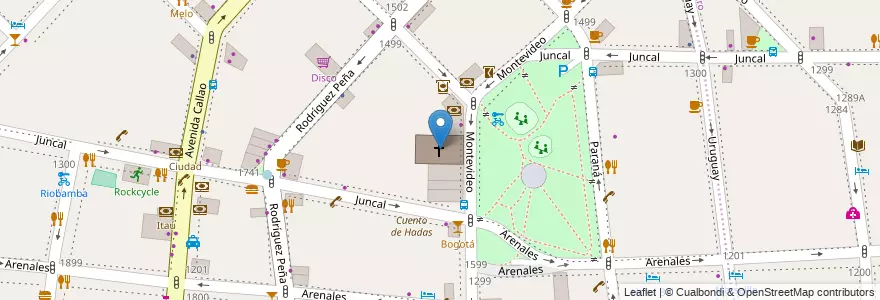 Mapa de ubicacion de Iglesia Corazón Eucaristico de Jesús, Recoleta en 阿根廷, Ciudad Autónoma De Buenos Aires, Comuna 2, 布宜诺斯艾利斯.