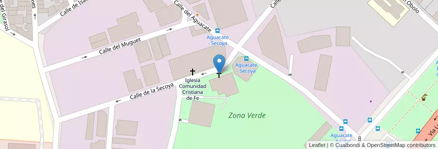 Mapa de ubicacion de Iglesia Cristiana Adventista del Séptimo Día. Madrid Calatrava en إسبانيا, منطقة مدريد, منطقة مدريد, Área Metropolitana De Madrid Y Corredor Del Henares, مدريد.
