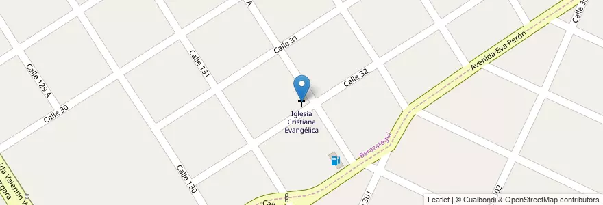 Mapa de ubicacion de Iglesia Cristiana Evangélica en Argentinië, Buenos Aires, Partido De Berazategui.
