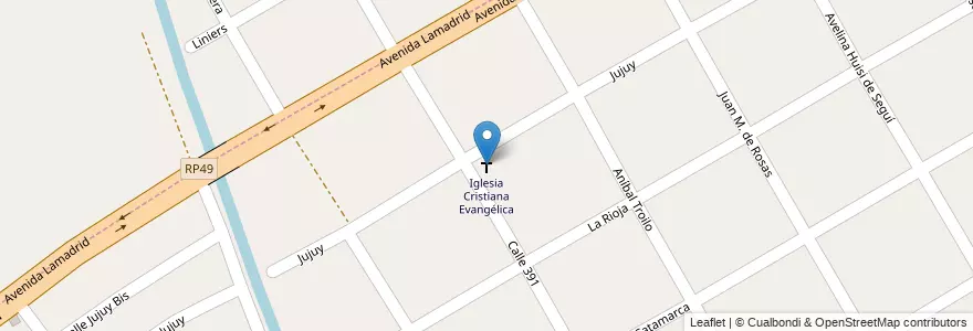 Mapa de ubicacion de Iglesia Cristiana Evangélica en Arjantin, Buenos Aires, Partido De Quilmes, Quilmes.