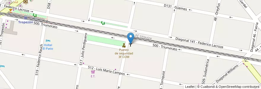 Mapa de ubicacion de Iglesia Cristiana Evangélica en Argentinië, Buenos Aires, Partido De Tres De Febrero.