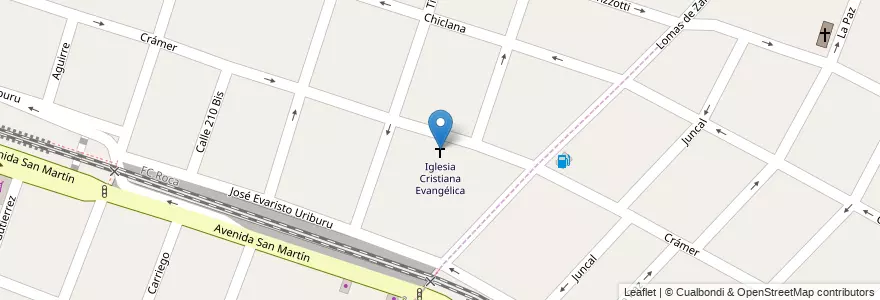 Mapa de ubicacion de Iglesia Cristiana Evangélica en 아르헨티나, 부에노스아이레스주, Partido De Quilmes, Don Bosco, Bernal.
