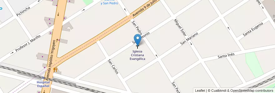 Mapa de ubicacion de Iglesia Cristiana Evangélica en Argentina, Buenos Aires, Partido De Lomas De Zamora, Turdera.