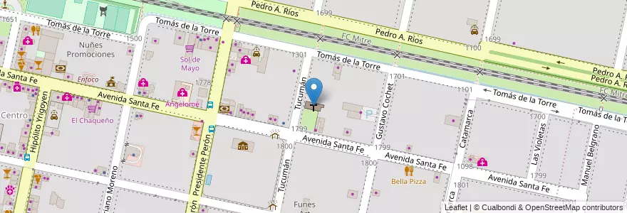 Mapa de ubicacion de Iglesia Cristiana Evangélica en Arjantin, Santa Fe, Departamento Rosario, Municipio De Funes, Funes.