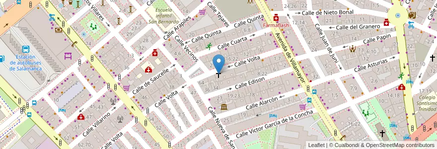 Mapa de ubicacion de Iglesia Cristiana Evangélica en إسبانيا, قشتالة وليون, شلمنقة, دائرة شلمنقة, شلمنقة.