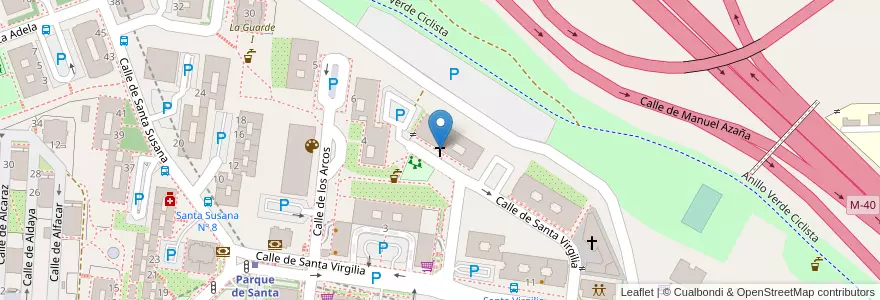 Mapa de ubicacion de Iglesia Cristiana Evangélica en Hortaleza (Eben Ezer) en Spanien, Autonome Gemeinschaft Madrid, Autonome Gemeinschaft Madrid, Área Metropolitana De Madrid Y Corredor Del Henares, Madrid.