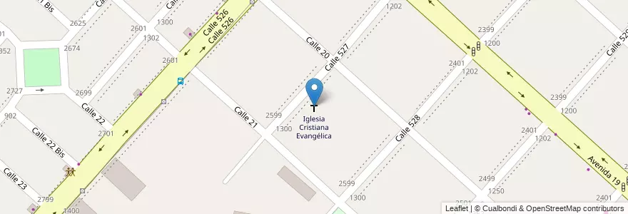 Mapa de ubicacion de Iglesia Cristiana Evangélica, Tolosa en Argentinien, Provinz Buenos Aires, Partido De La Plata, Tolosa.