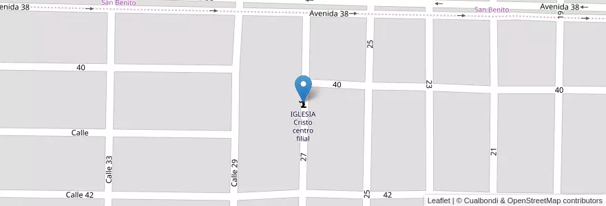 Mapa de ubicacion de IGLESIA Cristo centro filial en Argentinië, Chili, Santa Cruz, Güer Aike, Municipio De Río Gallegos, Río Gallegos.