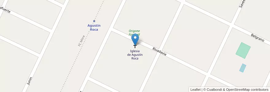 Mapa de ubicacion de Iglesia de Agustín Roca en アルゼンチン, ブエノスアイレス州, Partido De Junín.