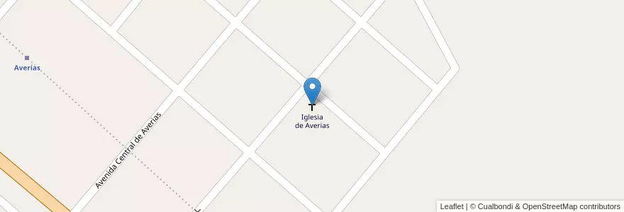 Mapa de ubicacion de Iglesia de Averias en アルゼンチン, サンティアゴ・デル・エステロ州, Departamento General Taboada.
