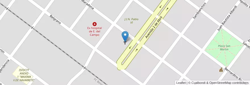 Mapa de ubicacion de Iglesia de Estanislao del Campo en アルゼンチン, フォルモサ州, Departamento Patiño, Municipio De Estanislao Del Campo, Estanislao Del Campo.