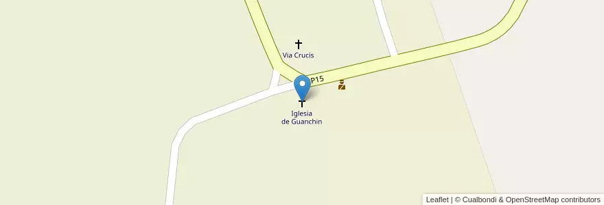 Mapa de ubicacion de Iglesia de Guanchin en Argentine, La Rioja, Departamento Chilecito.