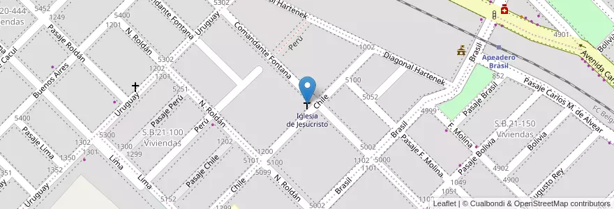 Mapa de ubicacion de Iglesia de Jesucristo en Аргентина, Чако, Departamento San Fernando, Municipio De Fontana, Fontana.