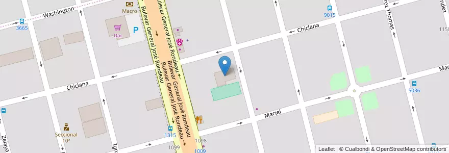 Mapa de ubicacion de Iglesia de Jesucristo de los ultimos días en Argentine, Santa Fe, Departamento Rosario, Municipio De Rosario, Rosario.