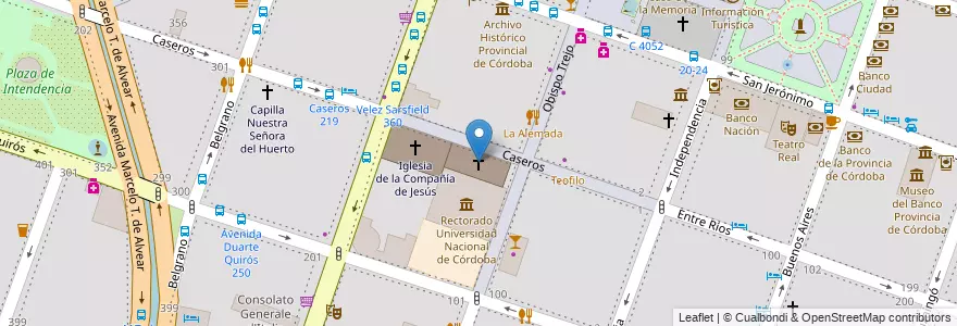 Mapa de ubicacion de Iglesia de la Compañía de Jesús en Arjantin, Córdoba, Departamento Capital, Pedanía Capital, Córdoba, Municipio De Córdoba.