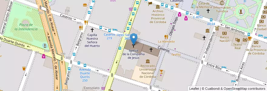 Mapa de ubicacion de Iglesia de la Compañía de Jesús en 阿根廷, Córdoba, Departamento Capital, Pedanía Capital, Córdoba, Municipio De Córdoba.