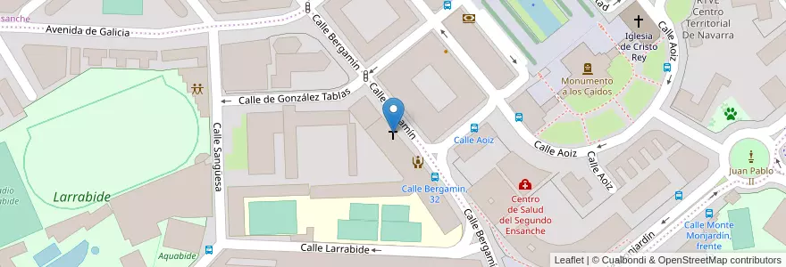 Mapa de ubicacion de Iglesia de La Inmaculada en Испания, Наварра, Наварра, Памплона.