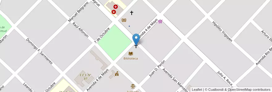 Mapa de ubicacion de Iglesia de la Mision en Аргентина, Чако, Departamento General Güemes, Municipio De Misión Nueva Pompeya, Misión Nueva Pompeya.