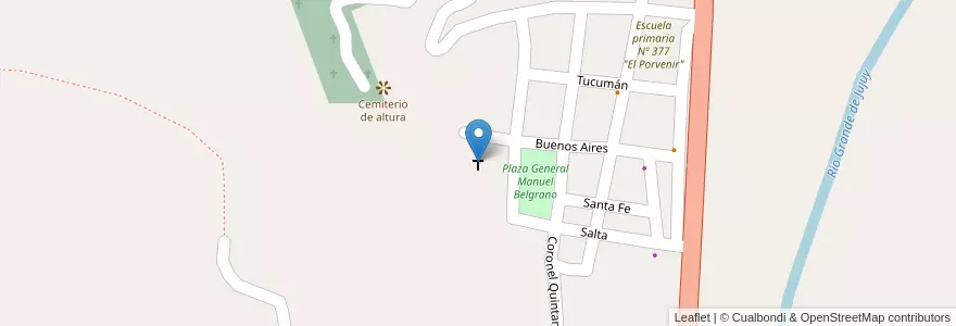 Mapa de ubicacion de Iglesia de la Virgen de la Candelaria en アルゼンチン, フフイ州, Departamento Tumbaya, Municipio De Tumbaya.