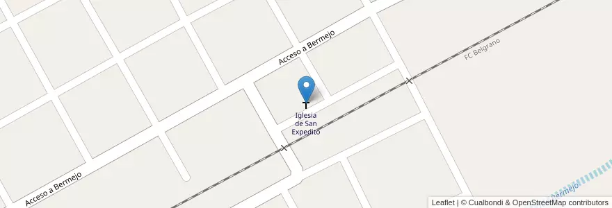 Mapa de ubicacion de Iglesia de San Expedito en アルゼンチン, サンフアン州, Caucete.