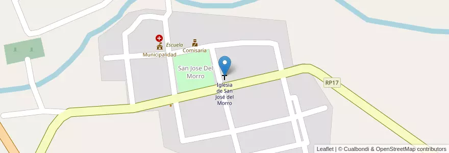 Mapa de ubicacion de Iglesia de San José del Morro en Argentinië, San Luis, General Pedernera, Comisión Municipal De San José Del Morro.