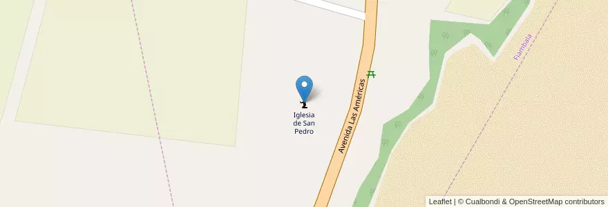 Mapa de ubicacion de Iglesia de San Pedro en アルゼンチン, カタマルカ州, Departamento Tinogasta, Municipio De Fiambalá, Fiambala.