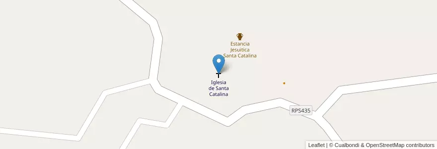Mapa de ubicacion de Iglesia de Santa Catalina en Argentina, Córdova, Departamento Totoral, Pedanía Río Pinto.