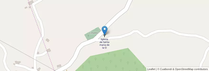 Mapa de ubicacion de Iglesia de Santa maria de la O en Spanje, Asturië, Asturië, Siero.