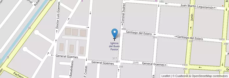 Mapa de ubicacion de Iglesia del Buen Pastor en Аргентина, Сальта, Capital, Municipio De Salta, Salta.