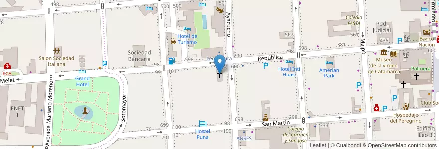 Mapa de ubicacion de Iglesia del Corazón de Maria en Аргентина, Катамарка, Departamento Capital, Municipio De San Fernando Del Valle De Catamarca, San Fernando Del Valle De Catamarca.