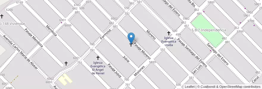 Mapa de ubicacion de Iglesia Discípulos de Cristo Jesús Pan de Vida y Salvación en الأرجنتين, Chaco, Departamento San Fernando, Fontana.