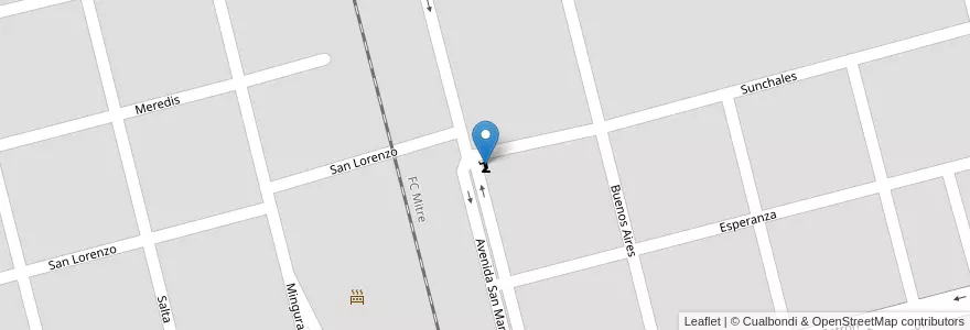 Mapa de ubicacion de Iglesia E. B. Príncipe de Paz en 阿根廷, Santa Fe, Departamento Las Colonias, Municipio De Santa Clara De Buena Vista.