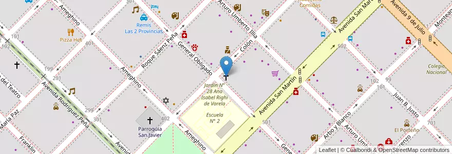 Mapa de ubicacion de Iglesia El Águila en الأرجنتين, Chaco, Departamento San Fernando, Resistencia, Resistencia.