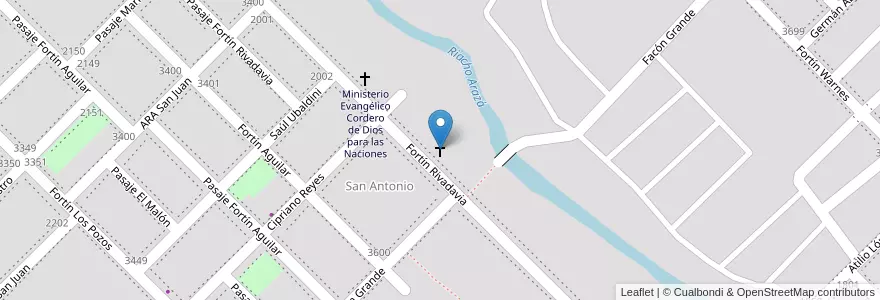 Mapa de ubicacion de Iglesia El Águila en آرژانتین, Chaco, Departamento San Fernando, Resistencia, Resistencia.
