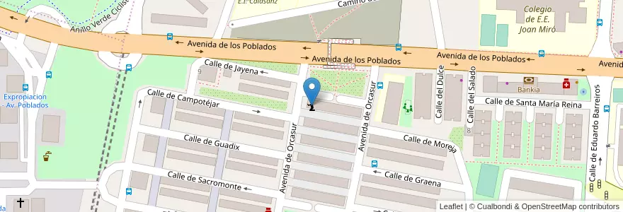 Mapa de ubicacion de Iglesia Emanuel (U.C.E) Orcasitas (Orcasur) en Spain, Community Of Madrid, Community Of Madrid, Área Metropolitana De Madrid Y Corredor Del Henares, Madrid.
