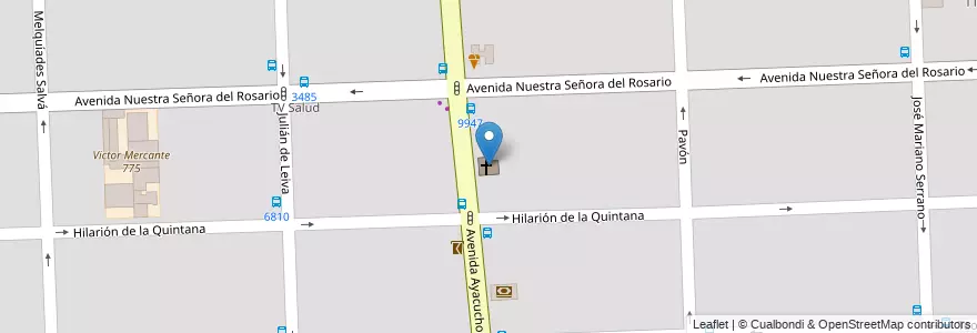 Mapa de ubicacion de Iglesia Evagelica Pentecostal en Argentine, Santa Fe, Departamento Rosario, Municipio De Rosario, Rosario.