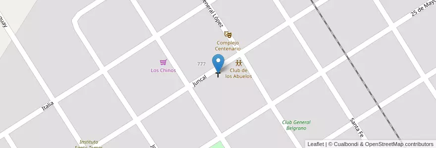 Mapa de ubicacion de Iglesia Evangélica en 阿根廷, Santa Fe, Departamento General López, Municipio De Santa Isabel.