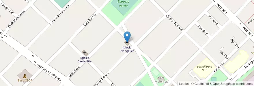 Mapa de ubicacion de Iglesia Evangélica en Argentina, Jujuy, Departamento Doctor Manuel Belgrano, Municipio De San Salvador De Jujuy.