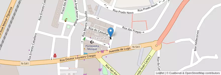 Mapa de ubicacion de Iglesia Evangélica en Espanha, Galiza, Pontevedra, Pontevedra, Ponte Vedra.