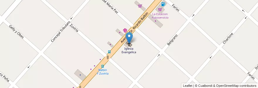 Mapa de ubicacion de Iglesia Evangelica en Argentina, Provincia Di Buenos Aires, Partido De San Miguel, San Miguel.