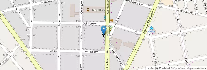 Mapa de ubicacion de Iglesia Evangelica Bautista Sinai, Nueva Pompeya en Аргентина, Буэнос-Айрес, Comuna 4, Буэнос-Айрес.