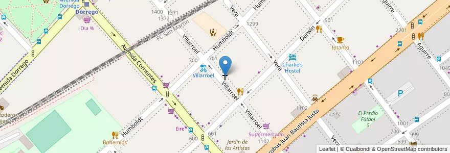 Mapa de ubicacion de Iglesia Evangélica Bautista, Villa Crespo en Argentinien, Ciudad Autónoma De Buenos Aires, Buenos Aires, Comuna 15.