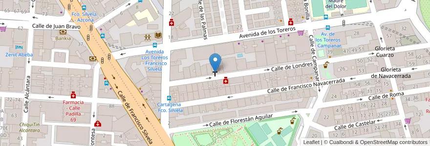 Mapa de ubicacion de Iglesia Evangélica Casa de Oración de Madrid en اسپانیا, بخش خودمختار مادرید, بخش خودمختار مادرید, Área Metropolitana De Madrid Y Corredor Del Henares, مادرید.