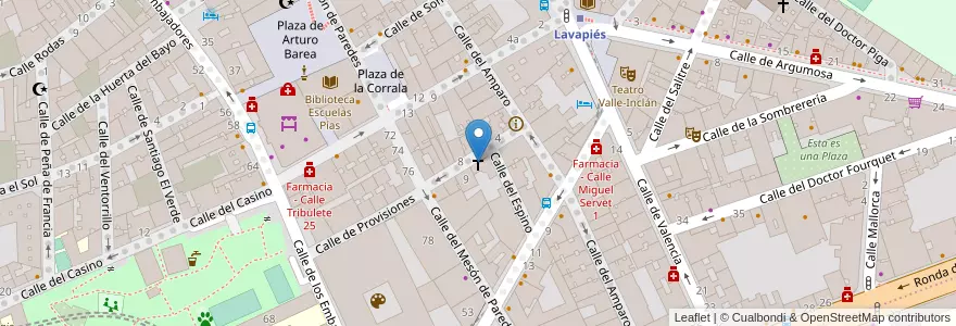 Mapa de ubicacion de Iglesia Evangélica de la Corrala en Spain, Community Of Madrid, Community Of Madrid, Área Metropolitana De Madrid Y Corredor Del Henares, Madrid.