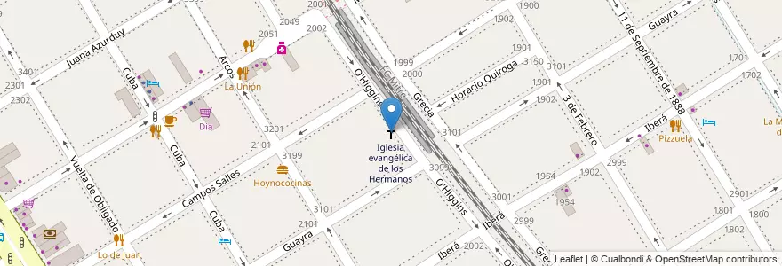 Mapa de ubicacion de Iglesia evangélica de los Hermanos, Nuñez en Argentinien, Ciudad Autónoma De Buenos Aires, Buenos Aires, Comuna 13.