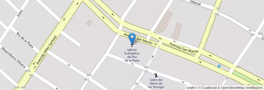 Mapa de ubicacion de Iglesia Evangélica del Río de la Plata en Argentinië, Misiones, Departamento Leandro N. Alem, Municipio De Leandro N. Alem, Leandro N. Alem.