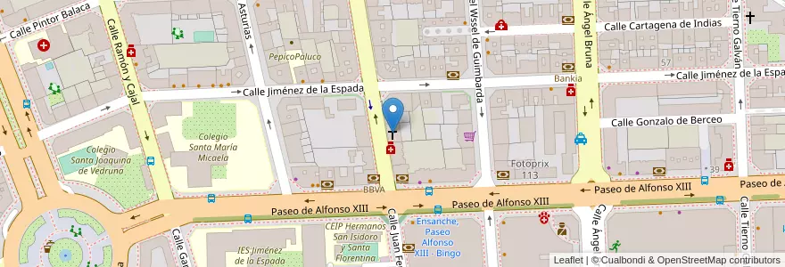 Mapa de ubicacion de Iglesia Evangélica Española en スペイン, ムルシア州, ムルシア州, Campo De Cartagena Y Mar Menor, Cartagena.