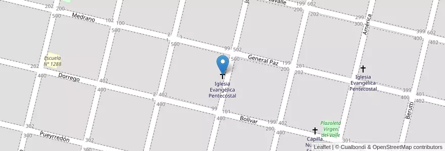 Mapa de ubicacion de Iglesia Evangélica Pentecostal en 아르헨티나, Santa Fe, Departamento General López, Municipio De Rufino.