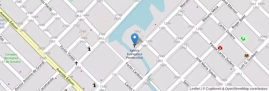 Mapa de ubicacion de Iglesia Evangélica Pentecostal en アルゼンチン, チャコ州, Departamento San Fernando, Resistencia, Resistencia.