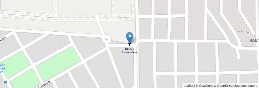 Mapa de ubicacion de Iglesia Evangelica en アルゼンチン, コルドバ州, Departamento Capital, Pedanía Capital, Córdoba, Municipio De Córdoba.